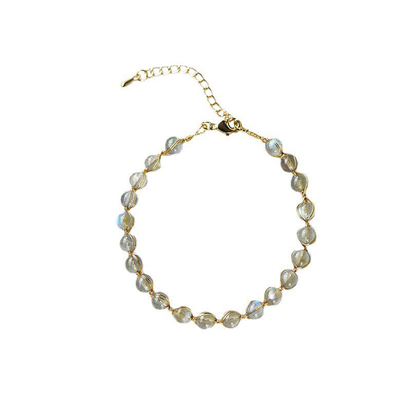 Moonstone 14K Gold Healing Bracelet for Positive Energy and Calm