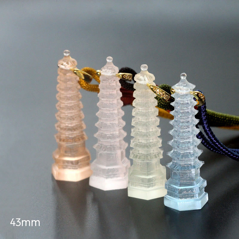 Liuli Ancient Pagoda Spiritual Necklace for Wisdom