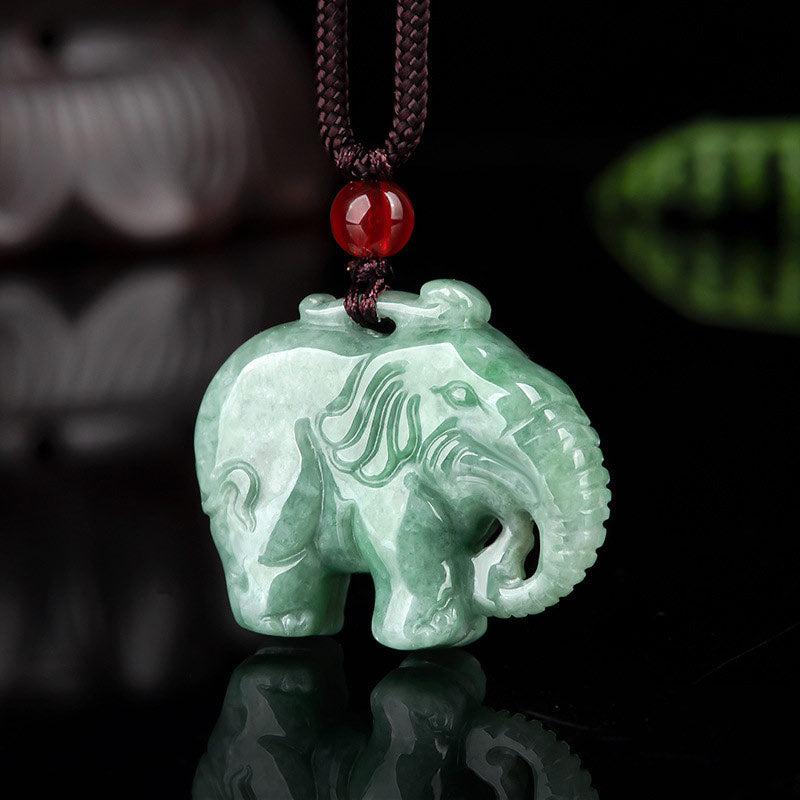 Jade Elephant Necklace | Strength, Luck & Prosperity Pendant