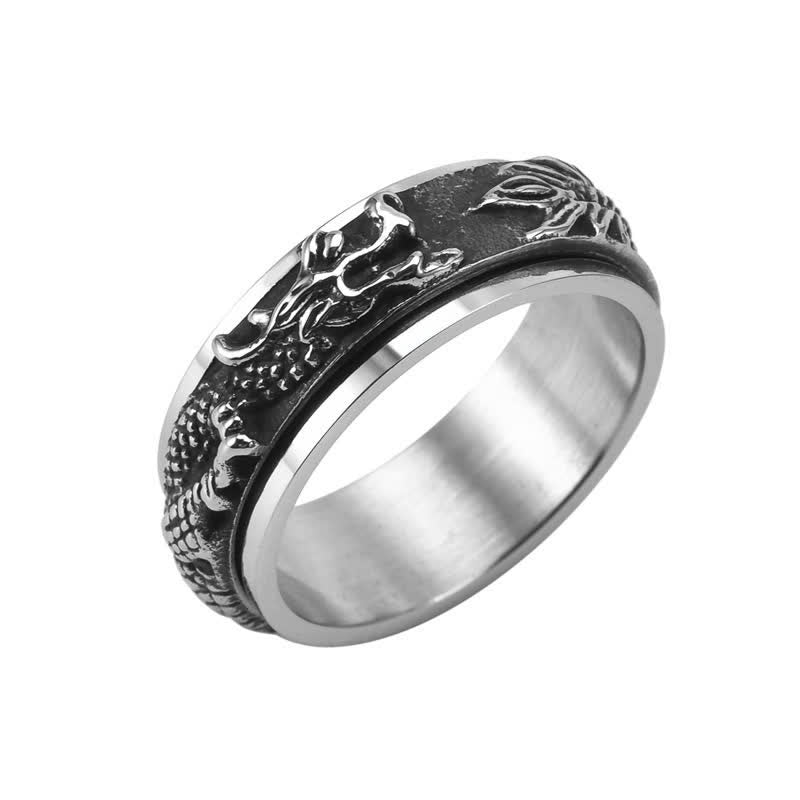 8mm Dragon Titanium Steel Stimulation Ring Unisex