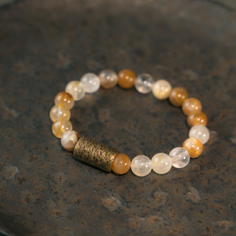 8mm Clear Quartz Protection Bracelet for Mental Clarity