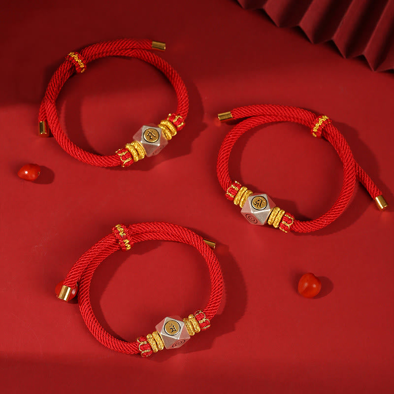 Chinese Zodiac Kids Bracelet | 999 Silver Red Rope Luck Strength