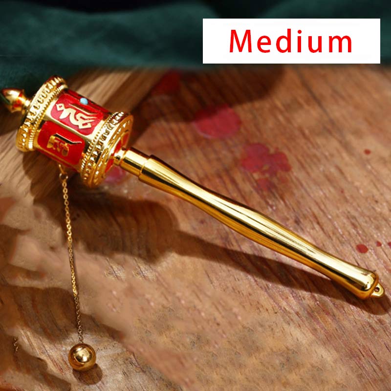 Medium Tibetan Prayer Wheel with Om Mani Padme Hum Mantra