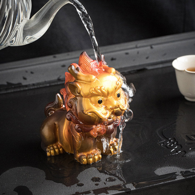 Color Changing PiXiu Resin Tea Pet | Zen Home Decor