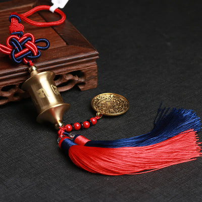 Copper Om Mani Padme Hum Car Hanging Decoration 32cm