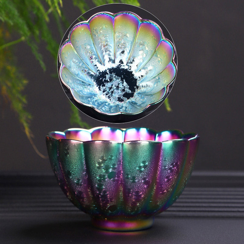 Rainbow Color Jianzhan Ceramic Zen Decor Teacup
