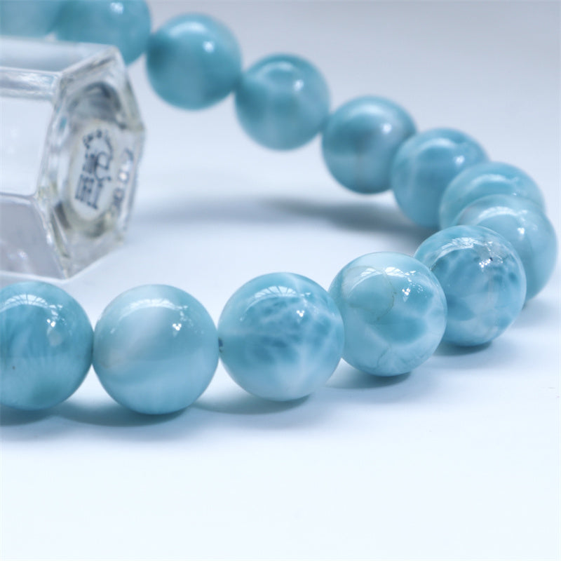 Larimar Wisdom Confidence Bracelet 8mm Natural Stone