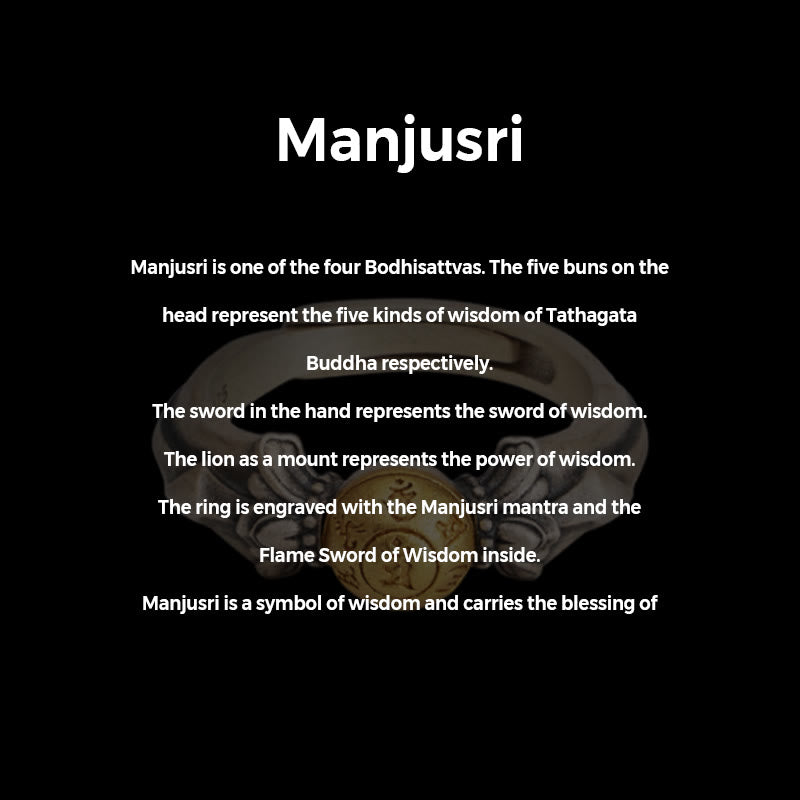 Adjustable 925 Sterling Silver Om Mani Padme Hum Mantras Ring