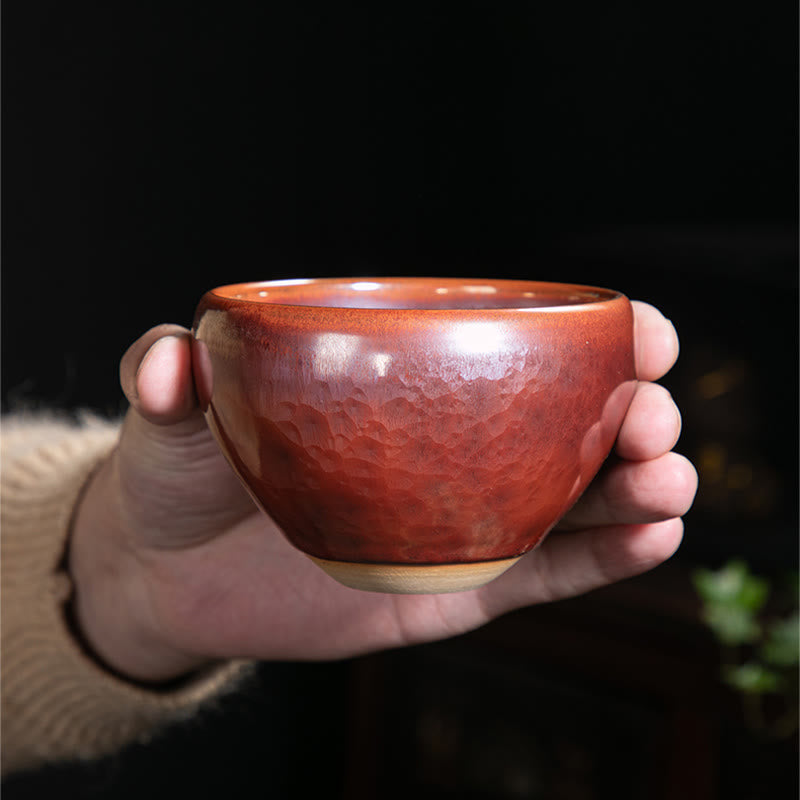 Handmade Lotus Design Ceramic Tea Cup for Kung Fu Tea Ceremony