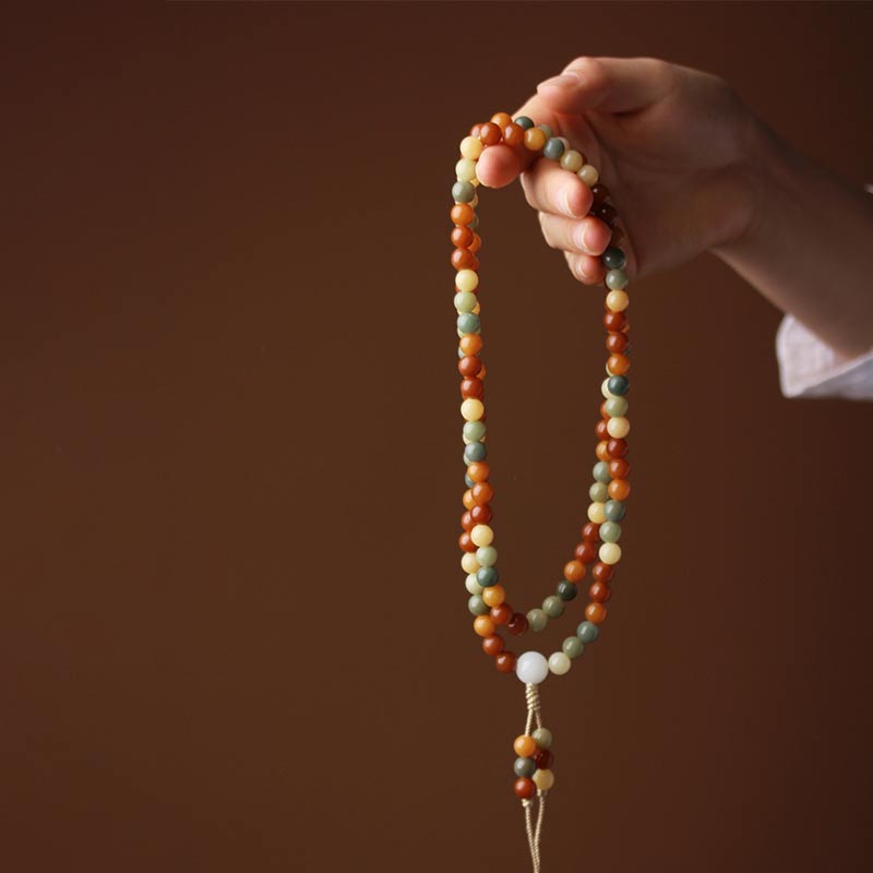 8mm Bodhi Seed Harmony Wisdom Mala Bracelet