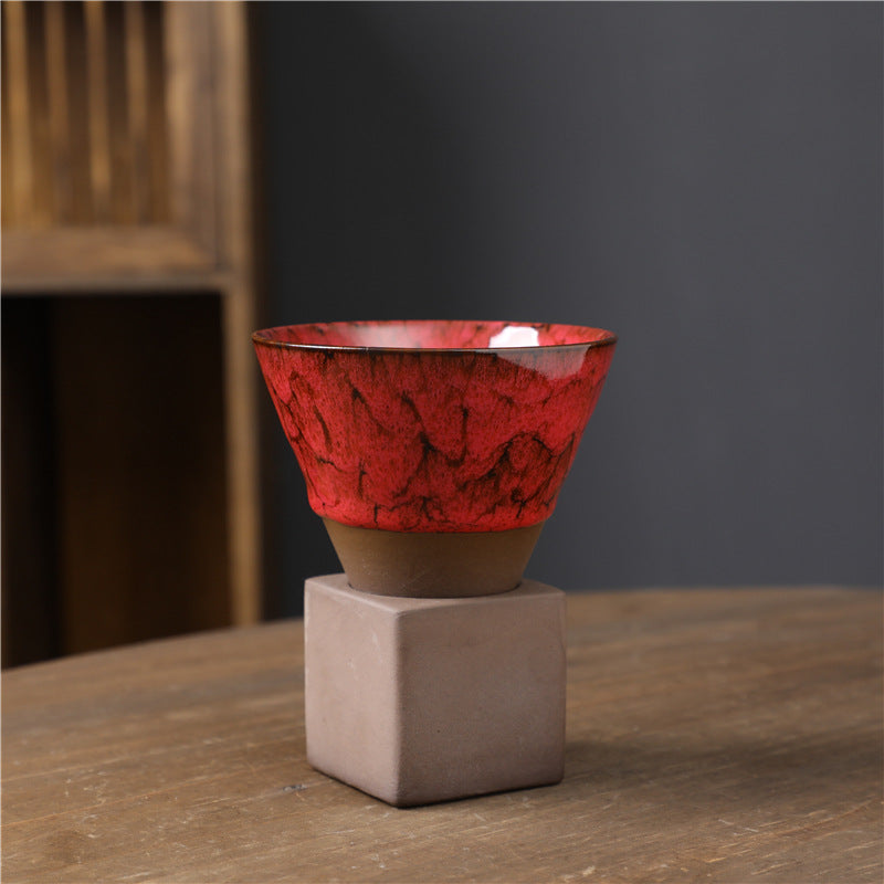 200ml Ceramic Kiln Change Coffee Mug for Zen Decor Rituals