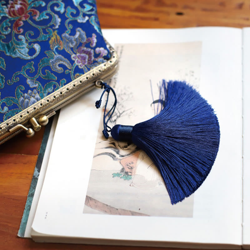 Vintage Geometry Flowers Crossbody Bag with Metal Chain