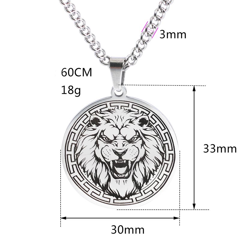 Titanium Steel Spiritual Protection Pendant Necklace Unisex