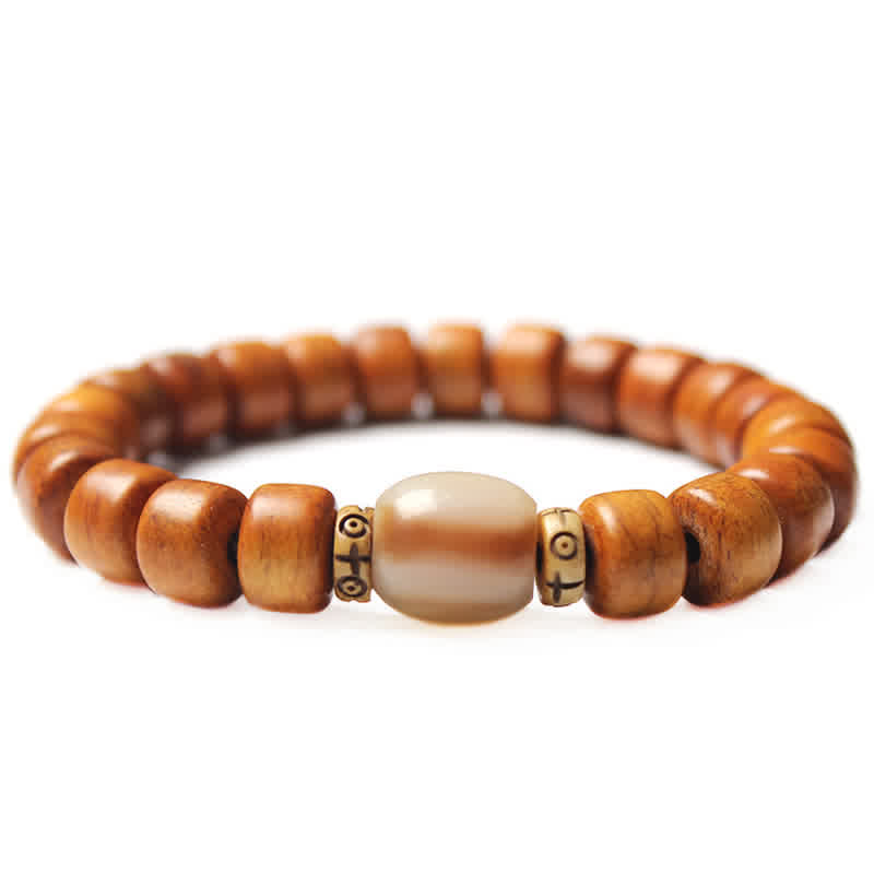 Yak Bone Om Mani Padme Hum Strength Bracelet 9mm