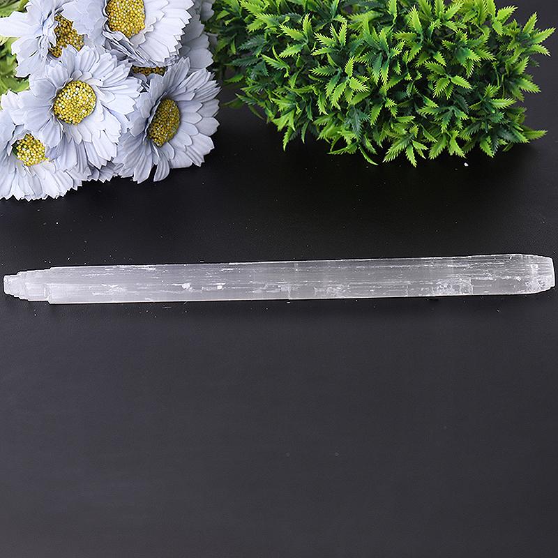 10.5" Selenite Chakra Crystal Wand