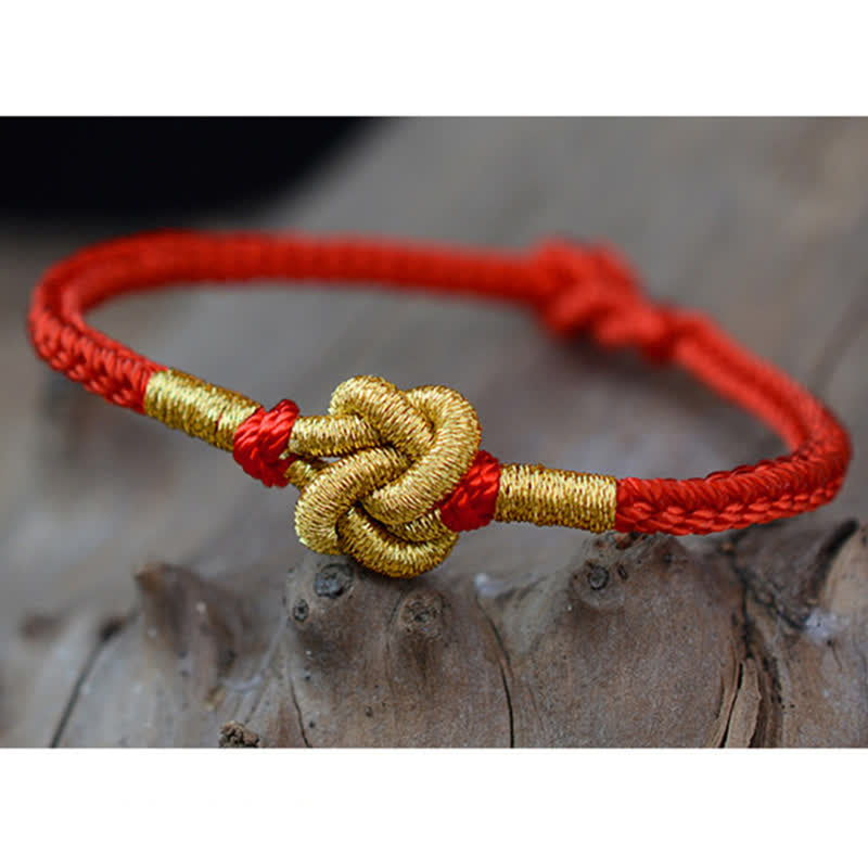 Red String Luck Strength Bracelet | Handmade Chinese Knotting