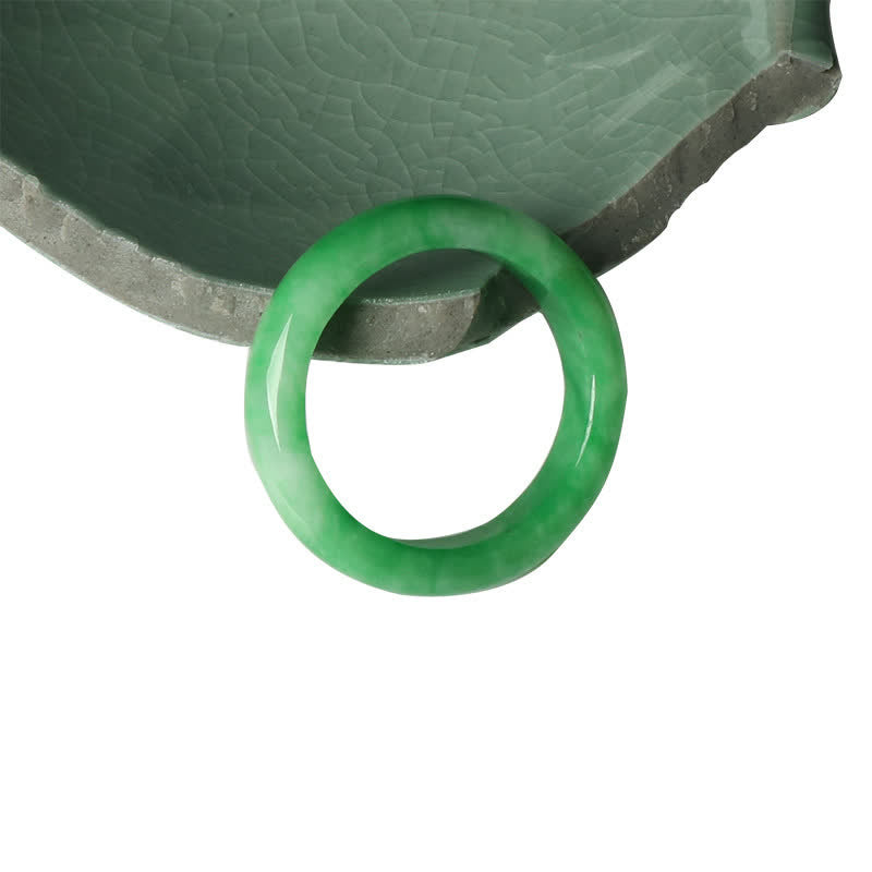 Unisex Jade Abundance Ring for Luck and Prosperity