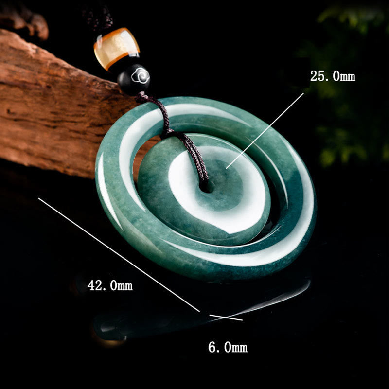 Jade Peace Buckle Necklace | Luck & Prosperity Pendant