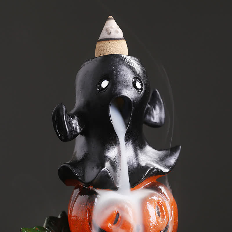 Halloween Pumpkin Resin Backflow Incense Burner Decor