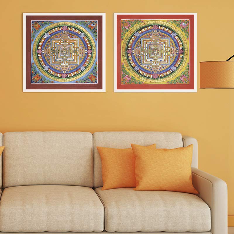 Handmade Tibetan Thangka Painting | 37x42cm Spiritual Art