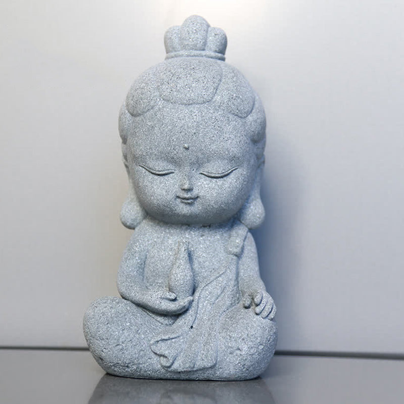Sandstone Buddha Statue for Meditation and Compassion Home Décor