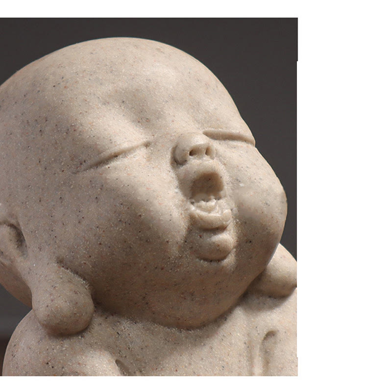 Meditation Resin Buddha Monk Statue for Home Serenity