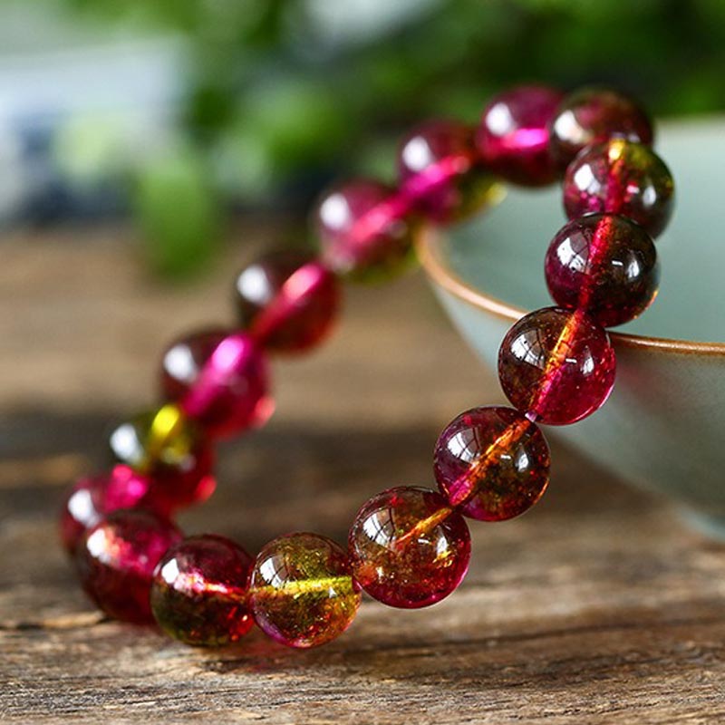8mm Tourmaline Spiritual Bracelet for Love & Wisdom