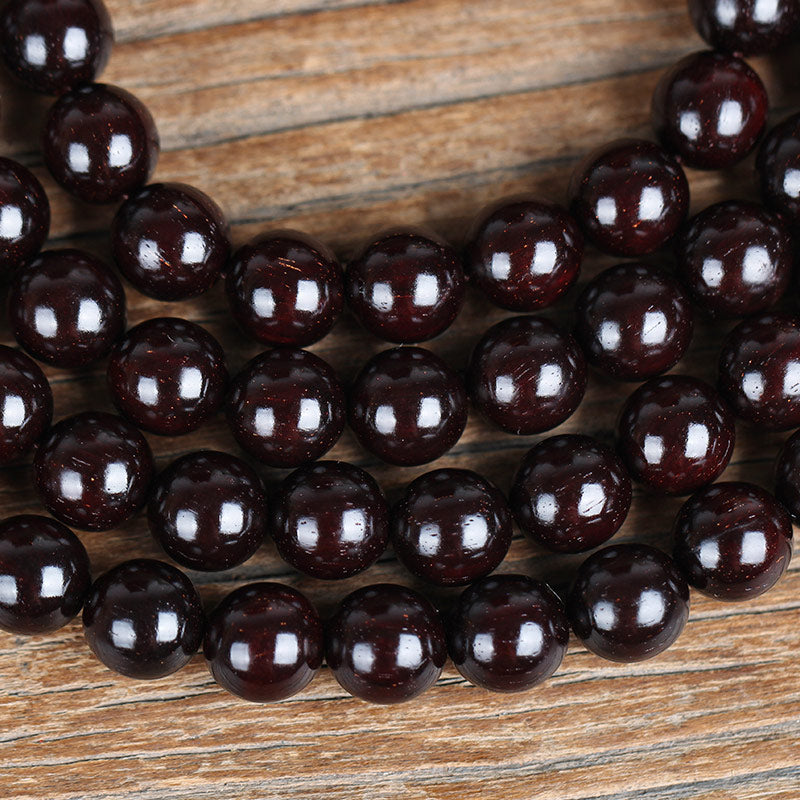 10mm Small Leaf Red Sandalwood Protection Bracelet