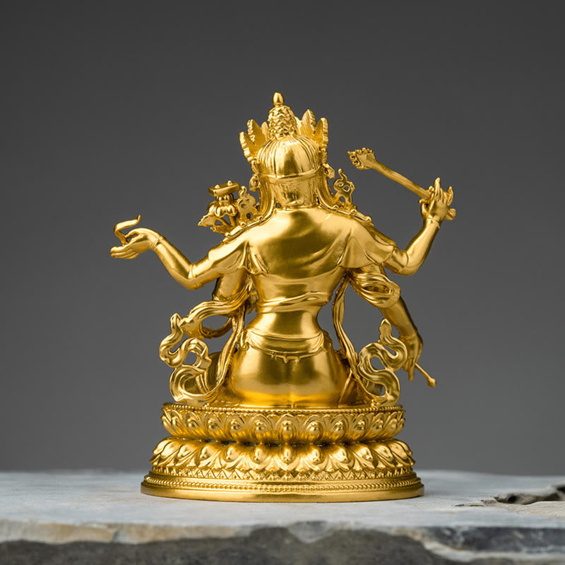Copper Four-armed Manjusri Bodhisattva Statue | Compassion Serenity