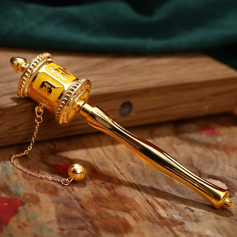 Medium Tibetan Prayer Wheel with Om Mani Padme Hum Mantra