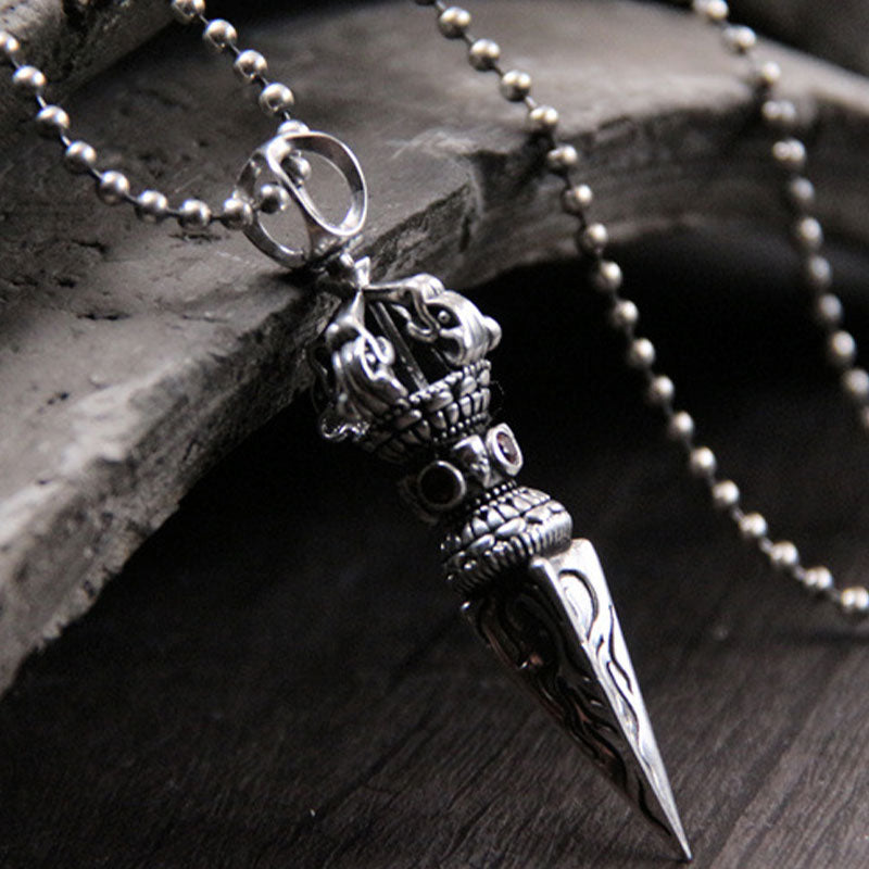 925 Sterling Silver Vajra Spiritual Power Necklace