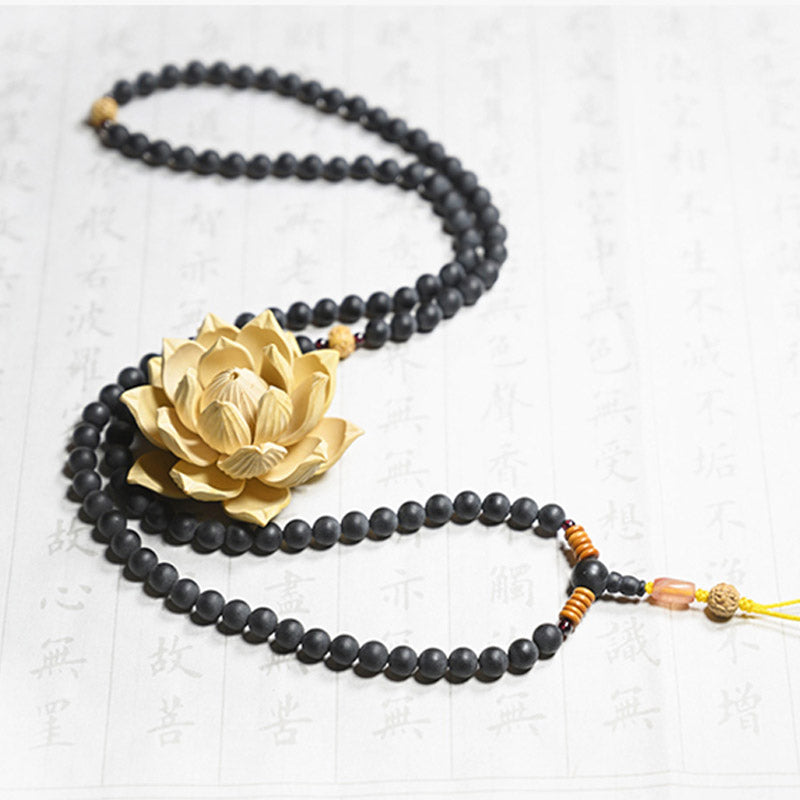 8mm Bodhi Seed Mala Bracelet with Cypress Red Agate