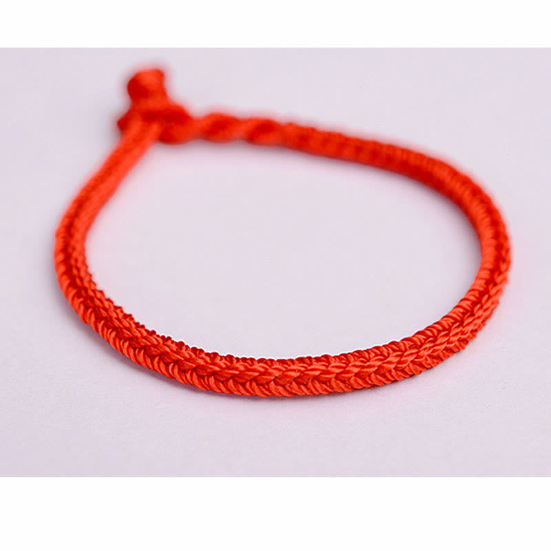 Handmade Red String Eight Thread Peace Knot Bracelet