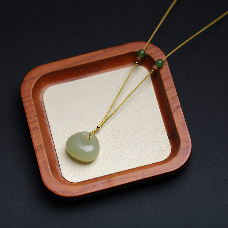Hetian Jade Prosperity Pendant Necklace | Small Bag Design