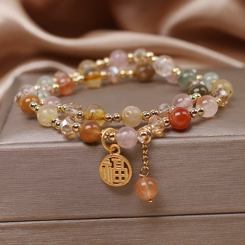 Rutilated Quartz Auspiciousness & Protection Bracelet