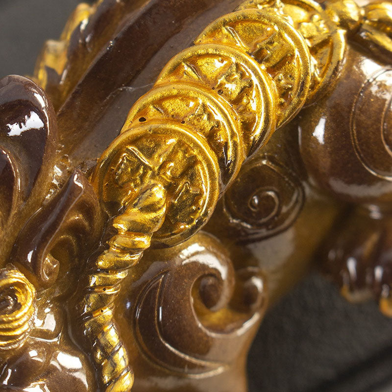 Color Changing Small PiXiu Resin Wealth Figurine 11cm