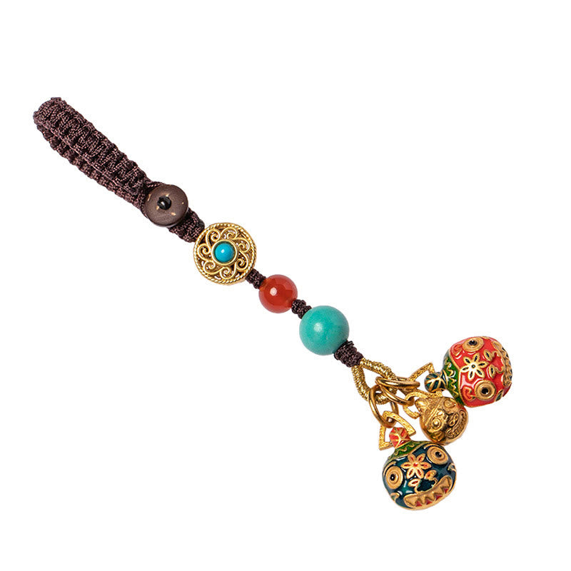 Gold Swallowing Beast Family Luck Key Chain for Spiritual Wealth