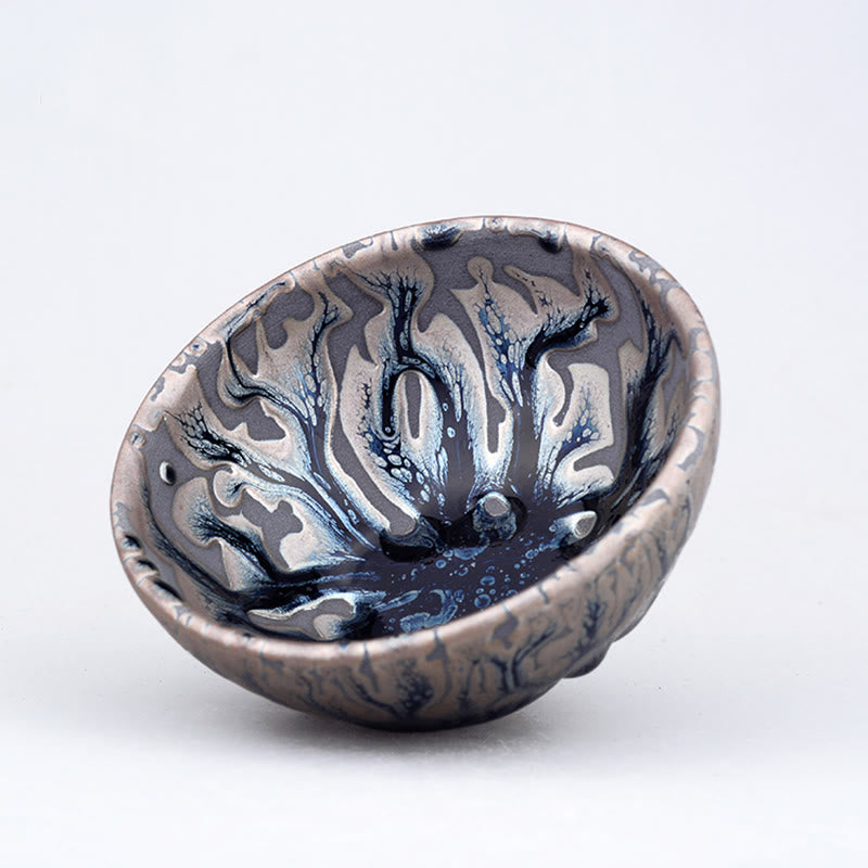 Handmade Jian Zhan Ceramic Tea Tree Teacup 8.5cm for Zen Decor