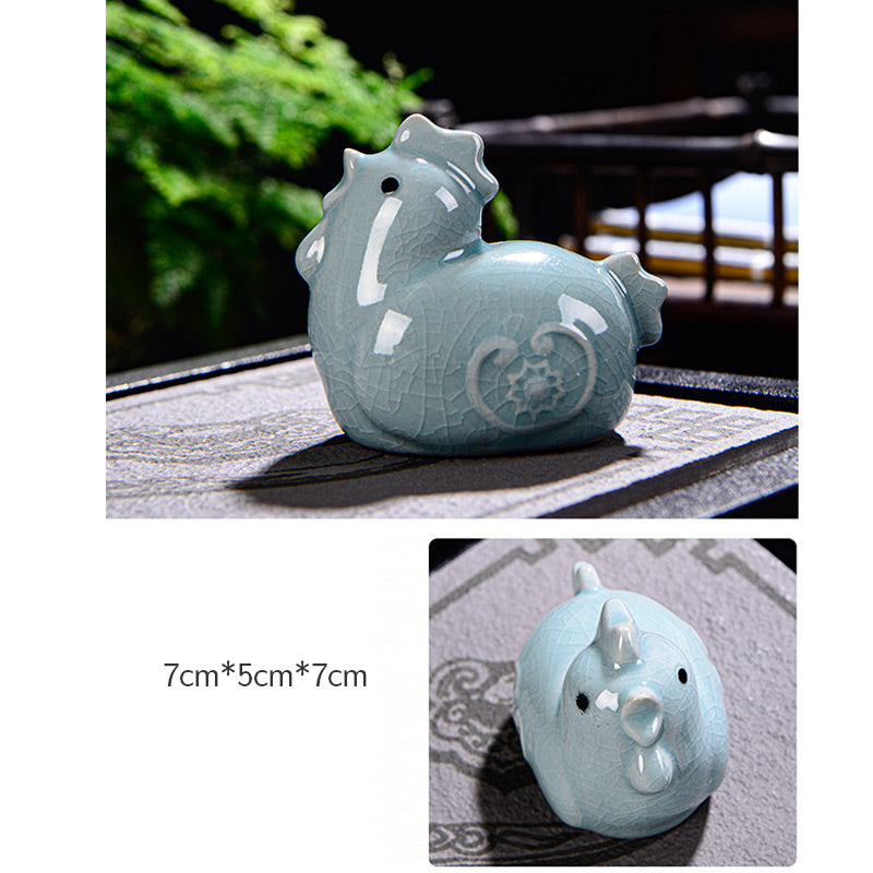 Chinese Zodiac Ceramic Tea Pet for Wealth & Prosperity