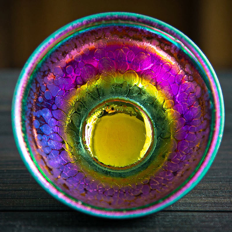 Fairy Rainbow Tenmoku Ceramic Tea Cup 301-400ml