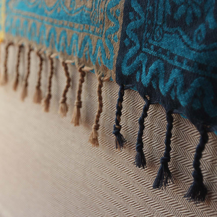 150x190cm Tibetan Blanket Colorful Flower Pattern Cozy Throw