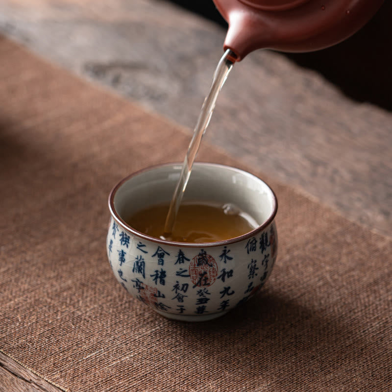 Lotus Ceramic Tea Cup 150ml for Traditional Tea Rituals