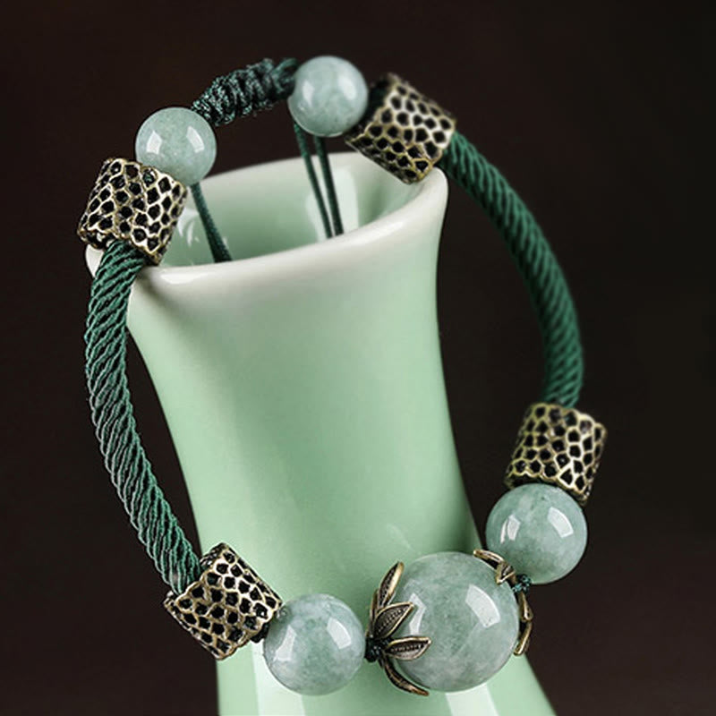 Handmade Green Jade Luck Bracelet | Prosperity & Wellness
