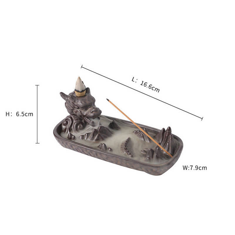 Dragon Ceramic Incense Burner | Strength & Luck Decor