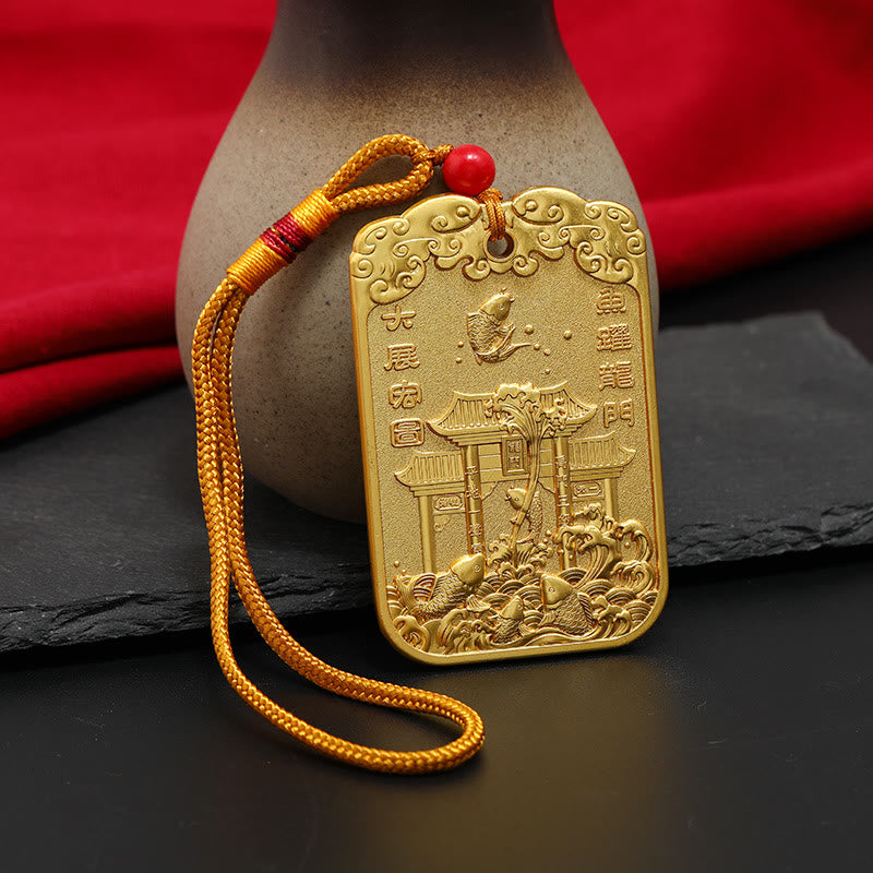 Feng Shui Car Hanging Charm with Auspicious Star & Koi Fish