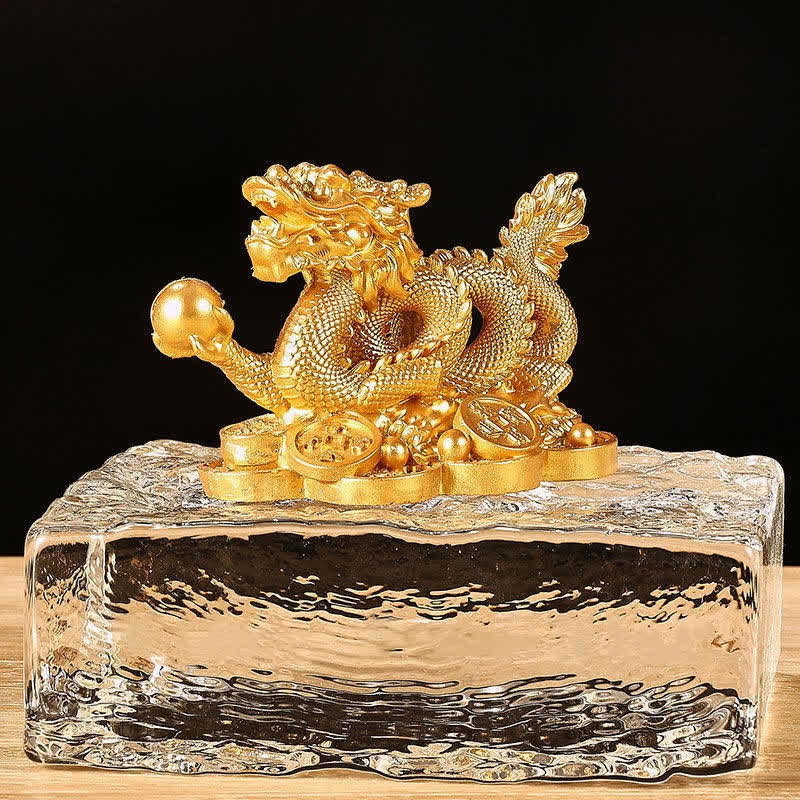 Feng Shui Dragon Copper Coin Decoration | Wealth & Luck