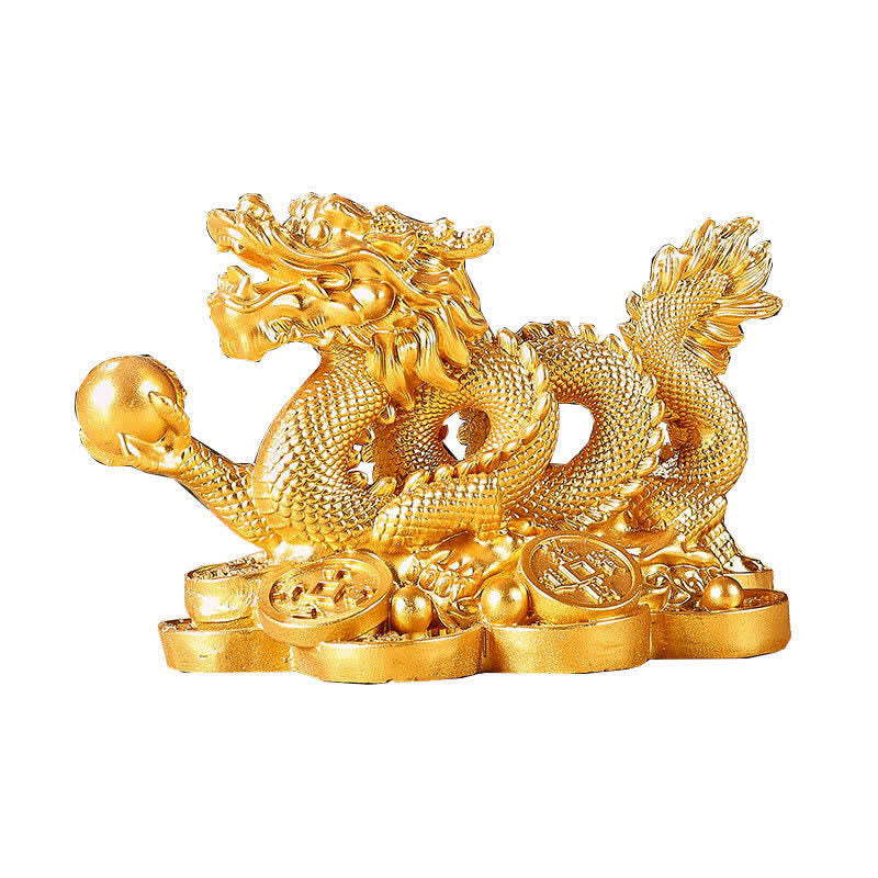 Feng Shui Dragon Copper Coin Decoration | Wealth & Luck