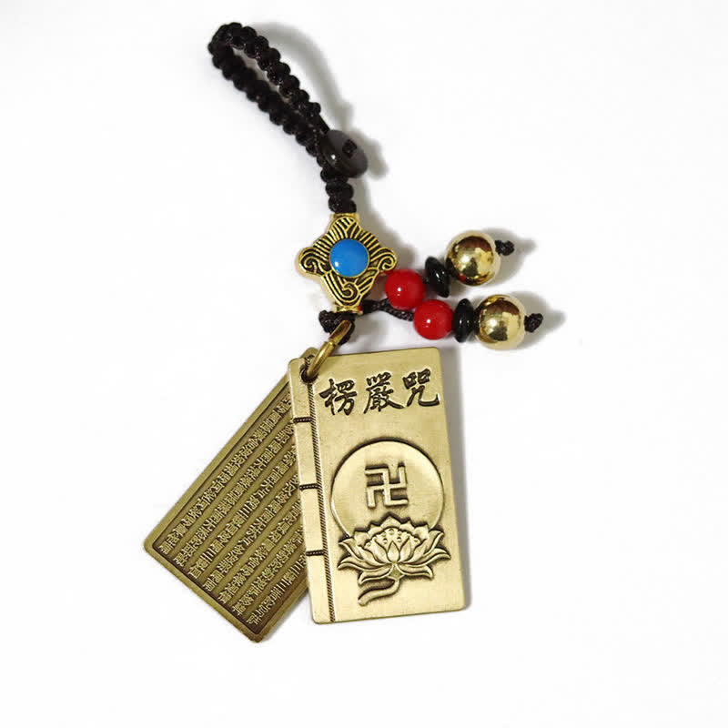 Feng Shui Yin Yang Bagua Balance Keychain Copper Brass