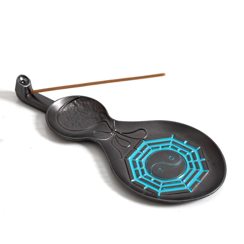 Copper Yin Yang Bagua Incense Burner Decoration 13.8cm