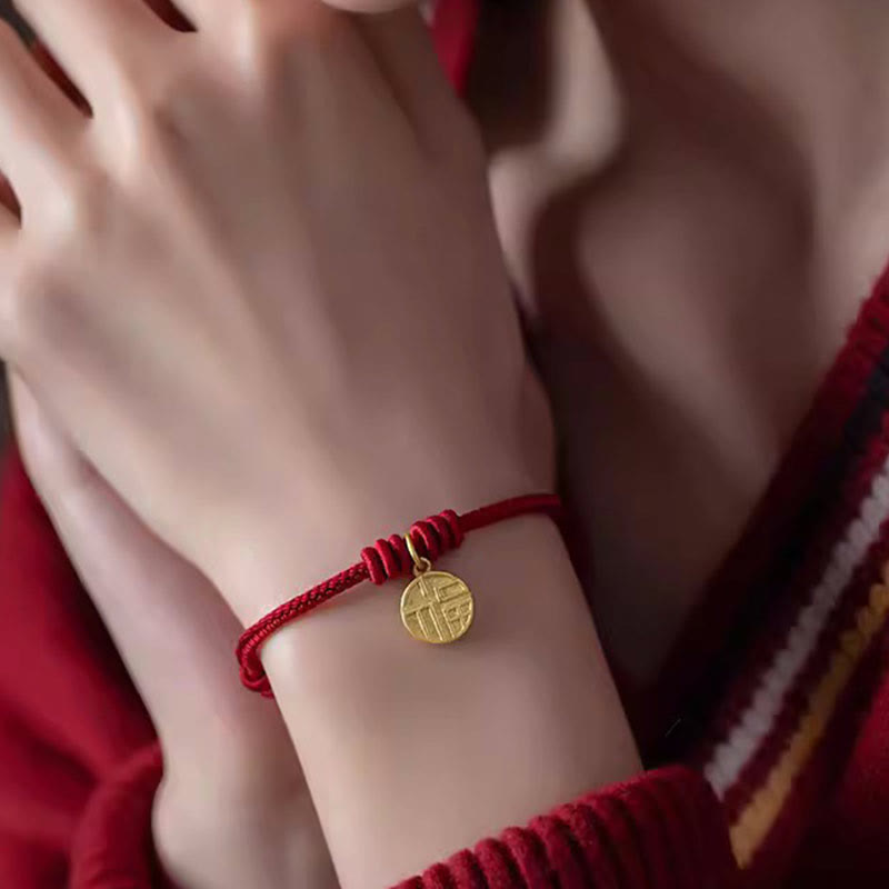 Handmade Eight Thread Red String Bracelet for Luck & Protection